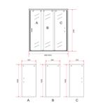 Aanbieding: Nisdeur 3-Delig Schuifdeur BWS Aloni 90x200 cm 8, Ophalen of Verzenden, Nieuw