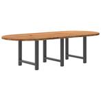 vidaXL Eettafel 280x120x74 cm ovaal massief eikenhout, Huis en Inrichting, Tafels | Eettafels, Verzenden, Nieuw