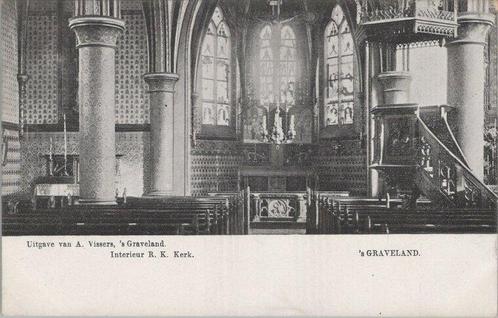 S GRAVELAND - Interieur R. K. Kerk, Verzamelen, Ansichtkaarten | Nederland, Verzenden