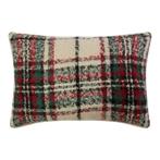 Kussen ruit boucle groen 40x60cm, Verzenden, Nieuw