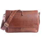 WILD WOODS Leren Laptop Messenger Bag 15 inch - Cognac, Verzenden, Nieuw