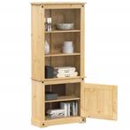 vidaXL buffetkast Corona 74x38x170 cm massief grenenhout, Minder dan 50 cm, Verzenden, Nieuw, Minder dan 100 cm