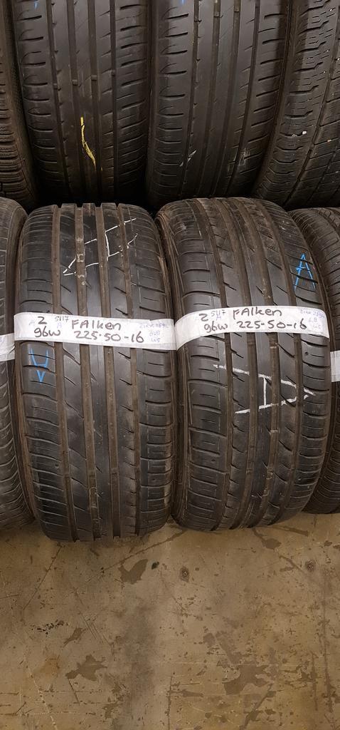 2x 225-50-16 Falken Zomer 6.8mm €35 Per Band 225 50 16, Auto-onderdelen, Banden en Velgen, 16 inch, Zomerbanden, 225 mm, Personenwagen