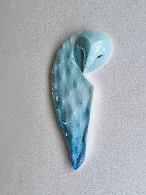 Federico Alibrio - Leaf barn owl - NO Reserve, Antiek en Kunst, Kunst | Schilderijen | Modern