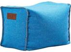 RETROit Poef Cobana Square Drum - Turquoise, Verzenden, Nieuw