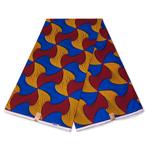 VLISCO stof Hollandais Afrikaanse Wax print - Rood / Geel /, Ophalen of Verzenden, Nieuw