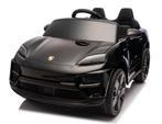 Kinderauto Porsche Macan Turbo, zwart paint, RC, leder, eva, Ophalen of Verzenden, Nieuw