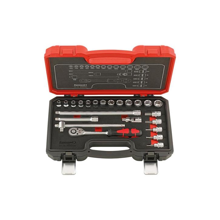 Steeksleutelset 3/8 23-delig FORMAT, Doe-het-zelf en Verbouw, Gereedschap | Handgereedschap, Nieuw, Verzenden