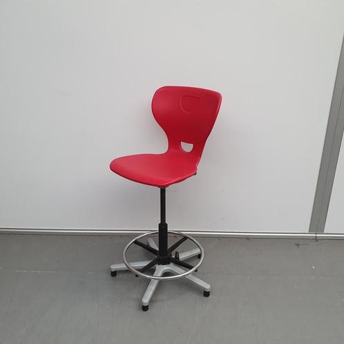 Proform design hoge werkstoel - rood kunststof - ihv 54-72 c, Huis en Inrichting, Stoelen, Ophalen of Verzenden