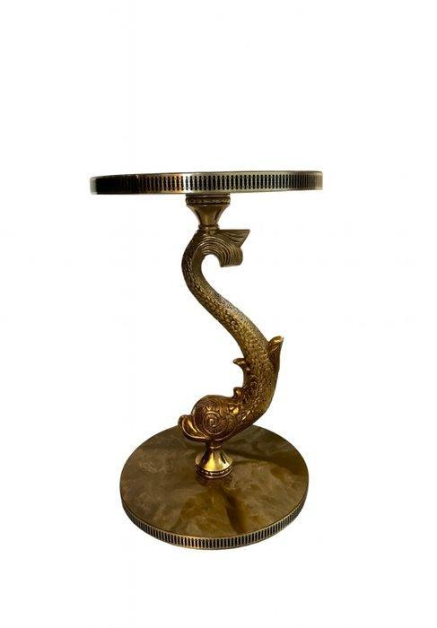 Tafel - Hout, Messing - Voorbereidingstafel, Antiek en Kunst, Curiosa en Brocante