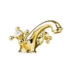 Wastafelmengkraan Sapho Antea 2-knop Uitloop 6.5 cm Goud, Ophalen of Verzenden, Nieuw, Kraan
