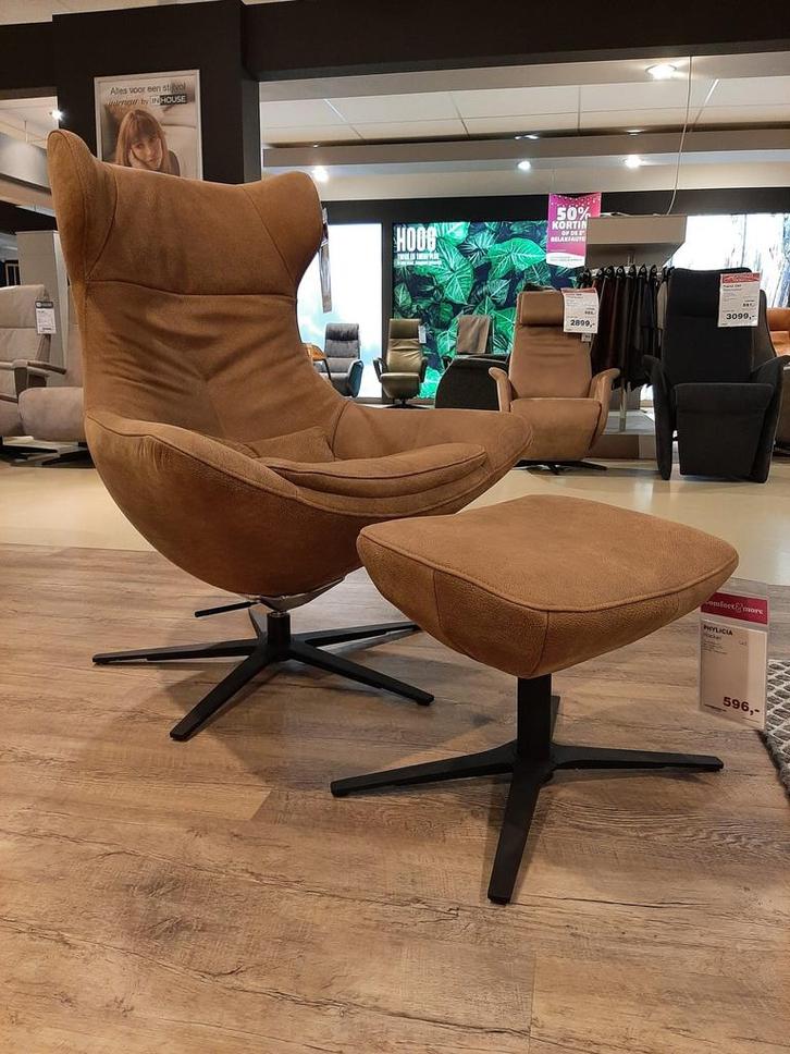 Relaxfauteuil Phylicia incl. hocker **SHOWROOMMODEL**, Huis en Inrichting, Fauteuils, Nieuw