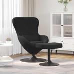 vidaXL Egg Chair met Voetsteun Zwart 63 x 73 x 90 cm Fluweel, Huis en Inrichting, Verzenden, Nieuw