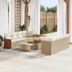 vidaXL Tuin Sofa Set 11 pcs Beige, Crème 100 x 100 x 71 cm, Verzenden, Nieuw, Rotan