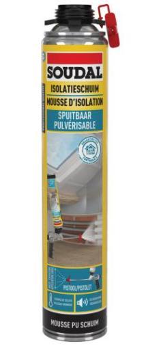 Soudal Spuitbaar Isolatieschuim Pistool 700 ml - Spuitbaar, Doe-het-zelf en Verbouw, Isolatie en Afdichting, Ophalen of Verzenden
