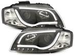 Koplampen Audi A3 8P 03-08 Tube Light LED Zwart, Ophalen of Verzenden, Nieuw