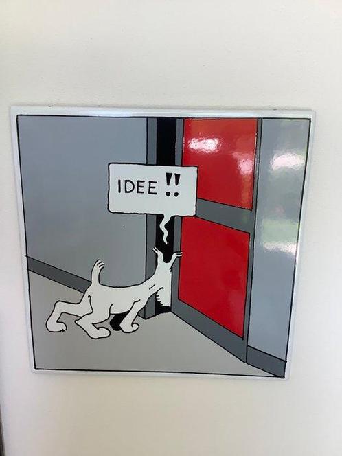 Hergé - 1 Enamelled plate - Kuifje - Milou : idée !! - 1987, Boeken, Stripboeken