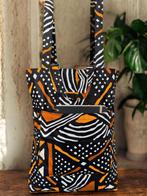 Shopper tas met Afrikaanse print - Zwart Oranje Bogolan - He, Sieraden, Tassen en Uiterlijk, Tassen | Damestassen, Ophalen of Verzenden