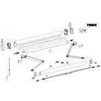 Thule Eindkap Mainhousing LH+RH 4900 Antraciet, Caravans en Kamperen, Nieuw