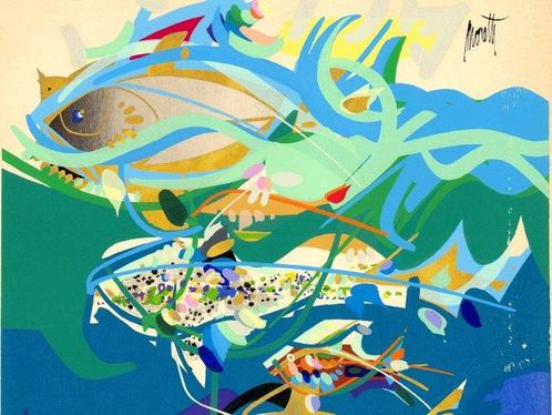 Raymond Moretti (1931-2005) - Les poissons, Antiek en Kunst, Antiek | Overige Antiek