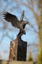 sculptuur, grote vissende adelaar op sokkel 36 cm hoog - 36, Antiek en Kunst