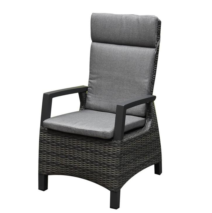 Tunis dining tuinstoel verstelbaar antraciet wicker, Tuin en Terras, Tuinstoelen, Nieuw, Ophalen of Verzenden