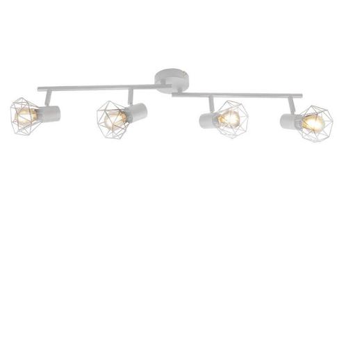 Industriële plafondspot Jaylano, wit, langwerpig, 4L, Huis en Inrichting, Lampen | Plafondlampen, Nieuw, Ophalen of Verzenden