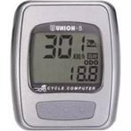 Union Fietscomputer met 5 functies - bedraad - zilver - w..., Ophalen of Verzenden, Nieuw