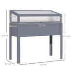 TRUUSK Verhoogd Houten Bed Met Vroege Oogst 2-in-1 Kas Voor, Verzenden