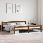 vidaXL Bedframe massief grenenhout honingbruin 200x200 cm, Bruin, Verzenden, Overige maten, 200 cm