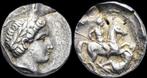340-315bc Paeonian Kingdom Patraos Ar tetradrachm horsema..., Verzenden