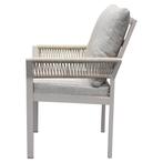 Saigon dining tuinstoel aluminium latte soft grey kussens, Ophalen of Verzenden, Nieuw
