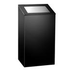 GGM Gastro | Push afvalbak - 38 liter - Zwart | PMD38S |, Huis en Inrichting, Woonaccessoires | Prullenbakken, Verzenden, Nieuw