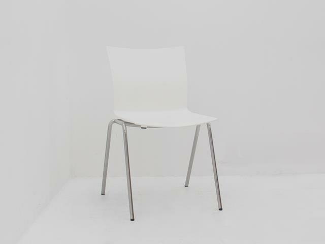 Kantinestoel Ahrend 463 - wit - 4-poot chroom, Huis en Inrichting, Stoelen, Gebruikt, Ophalen of Verzenden