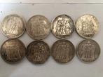 Frankrijk. 5 Francs 1873/1877 (lot de 8 monnaies en argent)