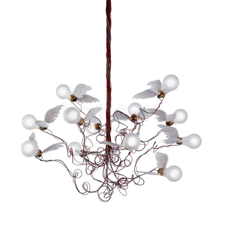 Ingo Maurer Birdie LED, rood (Hanglampen, Binnenlampen), Huis en Inrichting, Lampen | Hanglampen, Nieuw, Verzenden