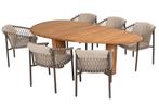 Allora dining tuinstoel terre 4 Seasons Outdoor, Tuin en Terras, Verzenden, 6 zitplaatsen, Stoel, Tuinset