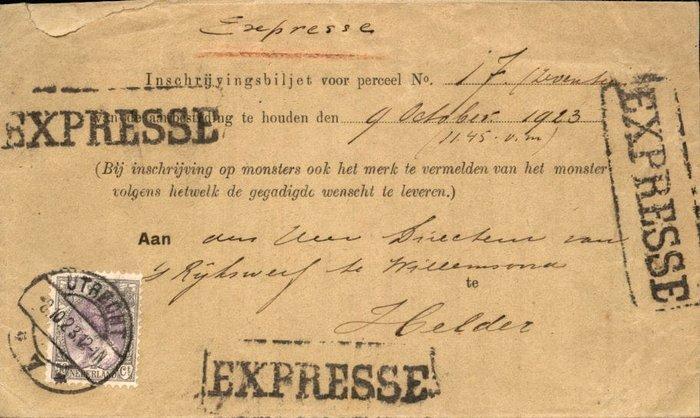 Nederland 1923 - 50 cent Bontkraag NVPH75 op couvert per, Postzegels en Munten, Postzegels | Nederland