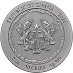 Ghana. 10 Cedis 2024 Rushmore Rock-cut Monuments 2 oz