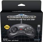 Retro-Bit Sega Mega Drive 8-button USB controller black, Spelcomputers en Games, Games | Pc, Verzenden, Nieuw