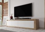 TV-Meubel Melody - Wit - Eiken - 170x43x48 - TV kast, Huis en Inrichting, Kasten | Televisiemeubels, Overige materialen, Verzenden