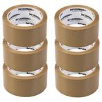Fixman Sterke bruine inpaktape - 48 mm x 66 m - 6 rollen, Ophalen of Verzenden, Nieuw