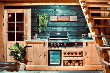 Buitenkeuken Rafa - Gas BBQ of Kamado - Steigerhout beschikbaar voor biedingen