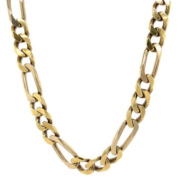 Gouden figaro collier 61 cm 14 krt beschikbaar voor biedingen
