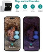 Vogelhuisje met camera - Met geluid - Vogelcamera - Hout, Verzenden, Nieuw