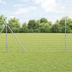 vidaXL Weidehekwerk Zilver 50 x 1.4 m Gegalvaniseerd staal, Tuin en Terras, Verzenden, Nieuw, IJzer