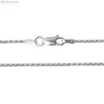 Zilveren rope ketting 50 cm 1.4 mm, Verzenden, Nieuw, Zilver