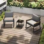 3-delige Bistroset – Schommelstoelen en Glazen Tafel, Verzenden, Nieuw