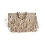 jute tas rafels all over 52cm, Verzenden, Nieuw