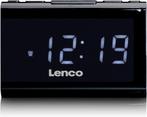Wekkerradio - Digitale wekker - Alarmklok - Zwart - Lenco -, Verzenden, Zo goed als nieuw